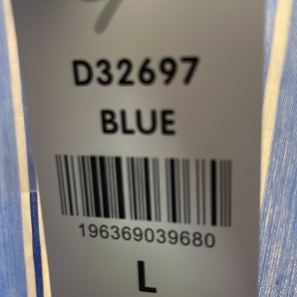 Gracia Blue and White Asymmetrical Sundress with Dress Shirt Collar - Picture 8 of 8